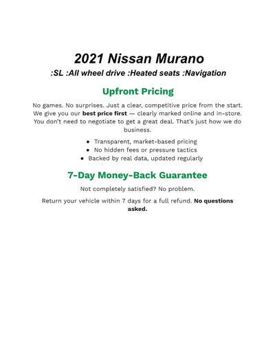 2021 Nissan Murano AWD SL