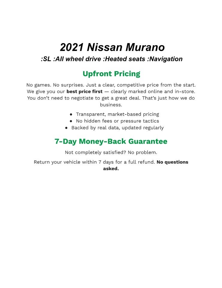 2021 Nissan Murano AWD SL