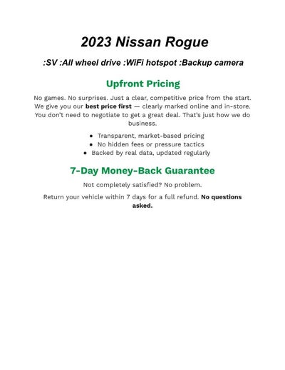 2023 Nissan Rogue AWD SV