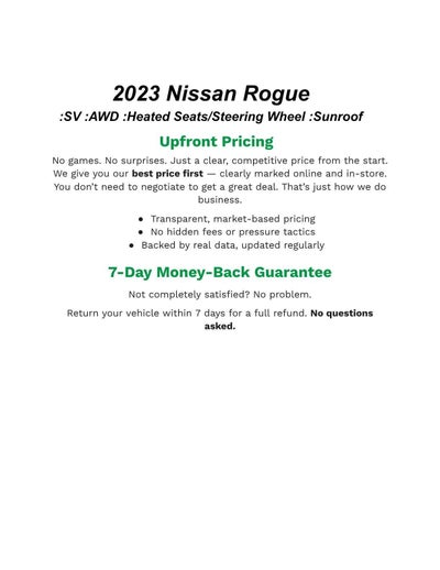 2023 Nissan Rogue AWD SV