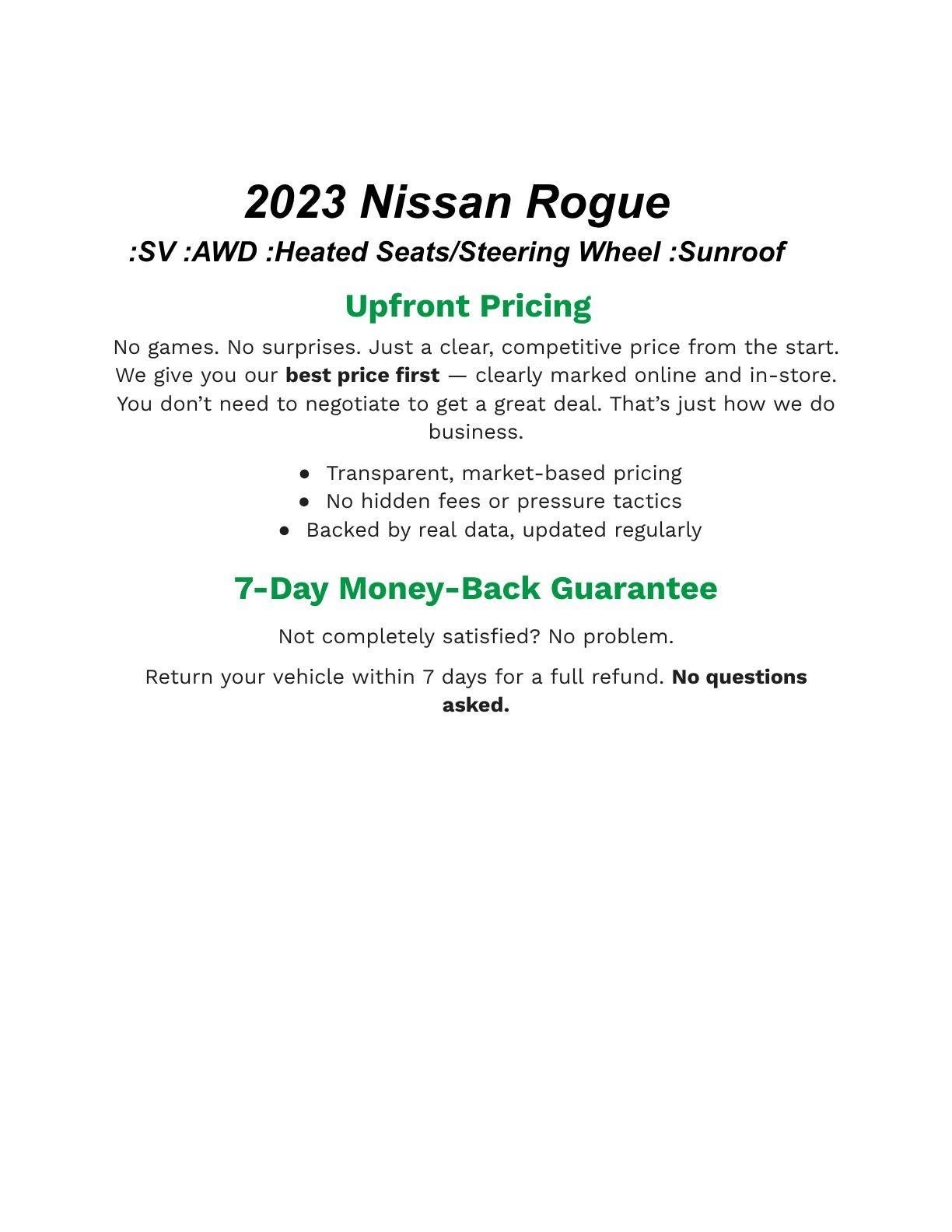2023 Nissan Rogue AWD SV