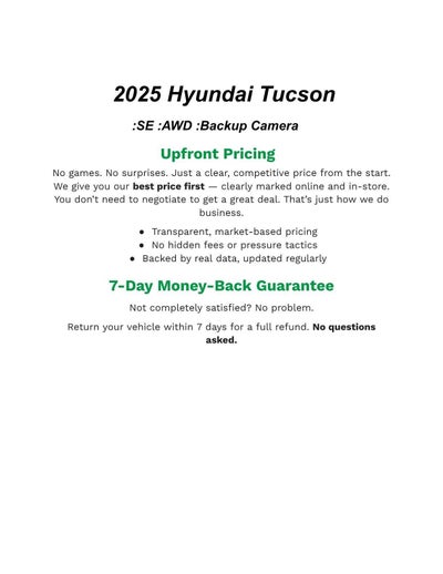 2025 Hyundai TUCSON SE AWD
