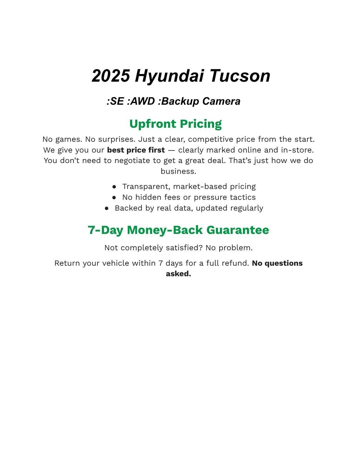 2025 Hyundai TUCSON SE AWD