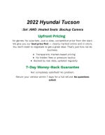 2022 Hyundai TUCSON SEL AWD