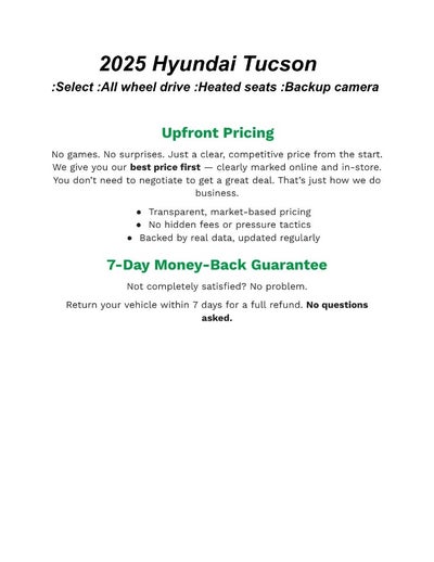 2025 Hyundai TUCSON SEL AWD