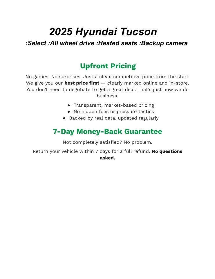 2025 Hyundai TUCSON SEL AWD