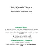 2025 Hyundai TUCSON SEL AWD