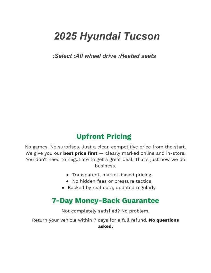 2025 Hyundai TUCSON SEL AWD