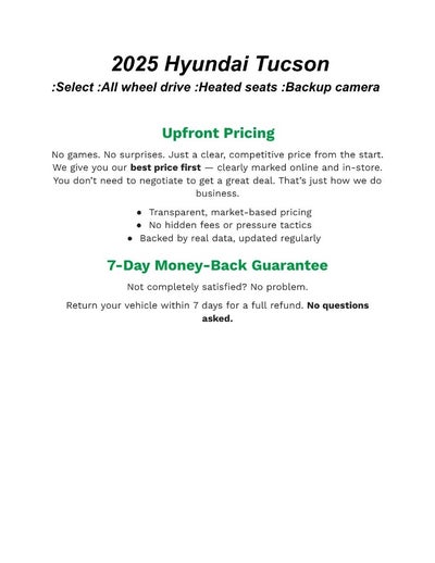 2025 Hyundai TUCSON SEL AWD