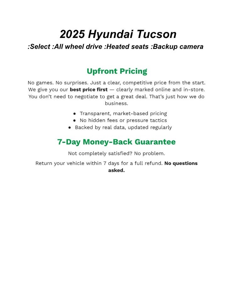 2025 Hyundai TUCSON SEL AWD