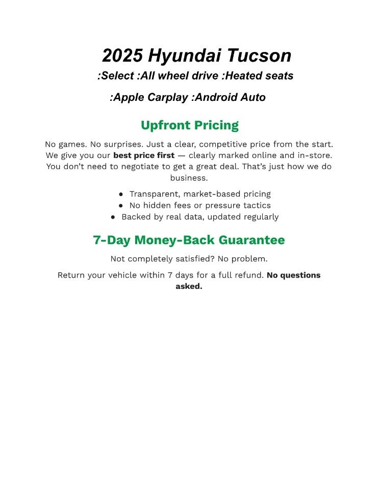 2025 Hyundai TUCSON SEL AWD