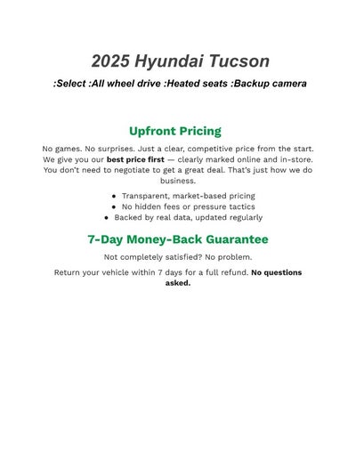 2025 Hyundai TUCSON SEL AWD