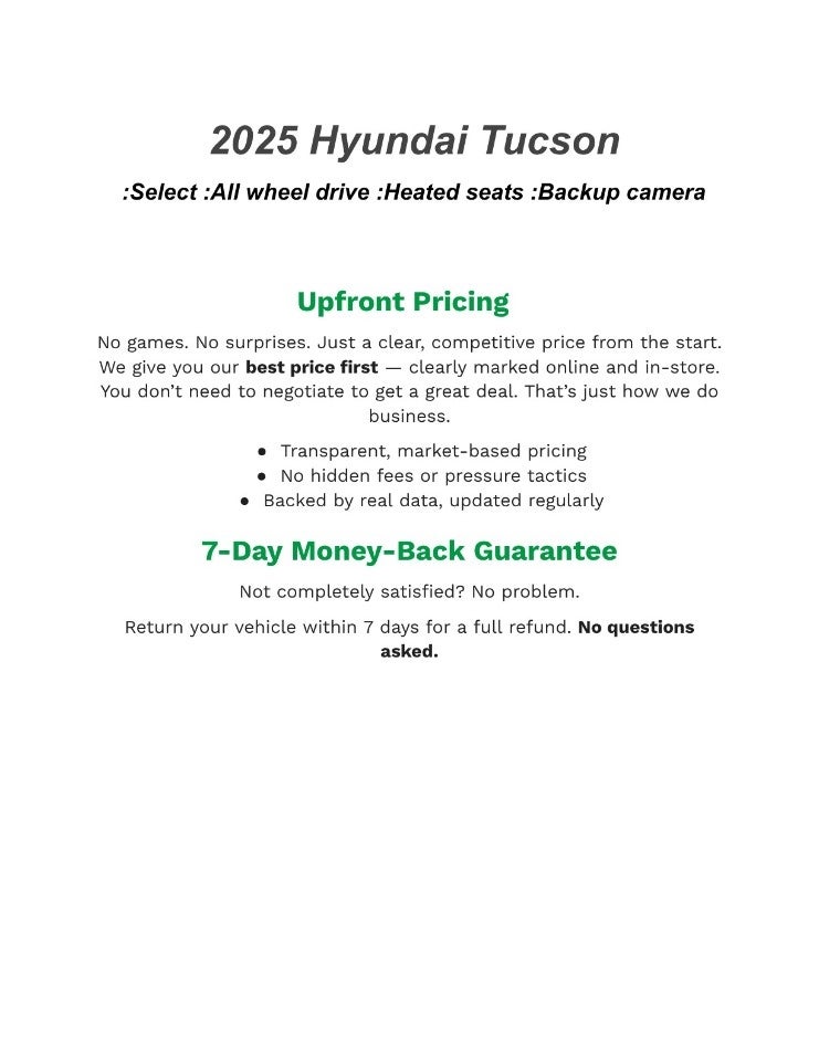 2025 Hyundai TUCSON SEL AWD