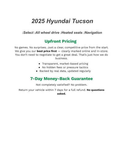 2025 Hyundai TUCSON SEL AWD