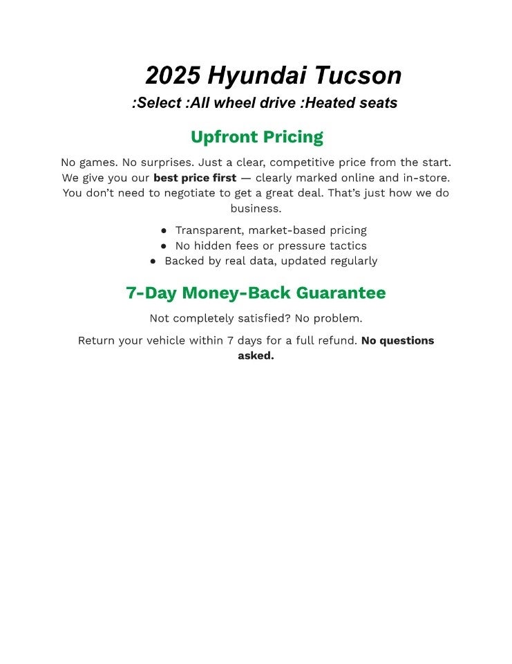 2025 Hyundai TUCSON SEL AWD