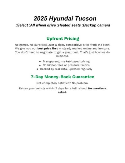 2025 Hyundai TUCSON SEL AWD
