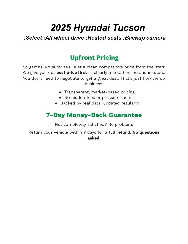 2025 Hyundai TUCSON SEL AWD