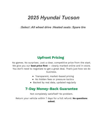 2025 Hyundai TUCSON SEL AWD