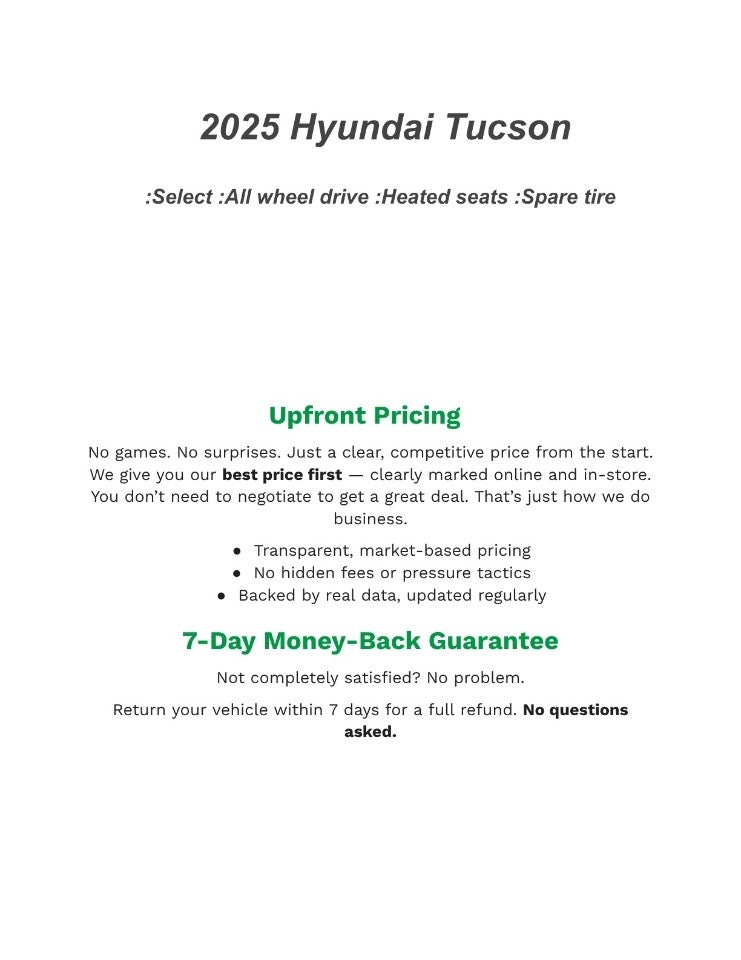 2025 Hyundai TUCSON SEL AWD