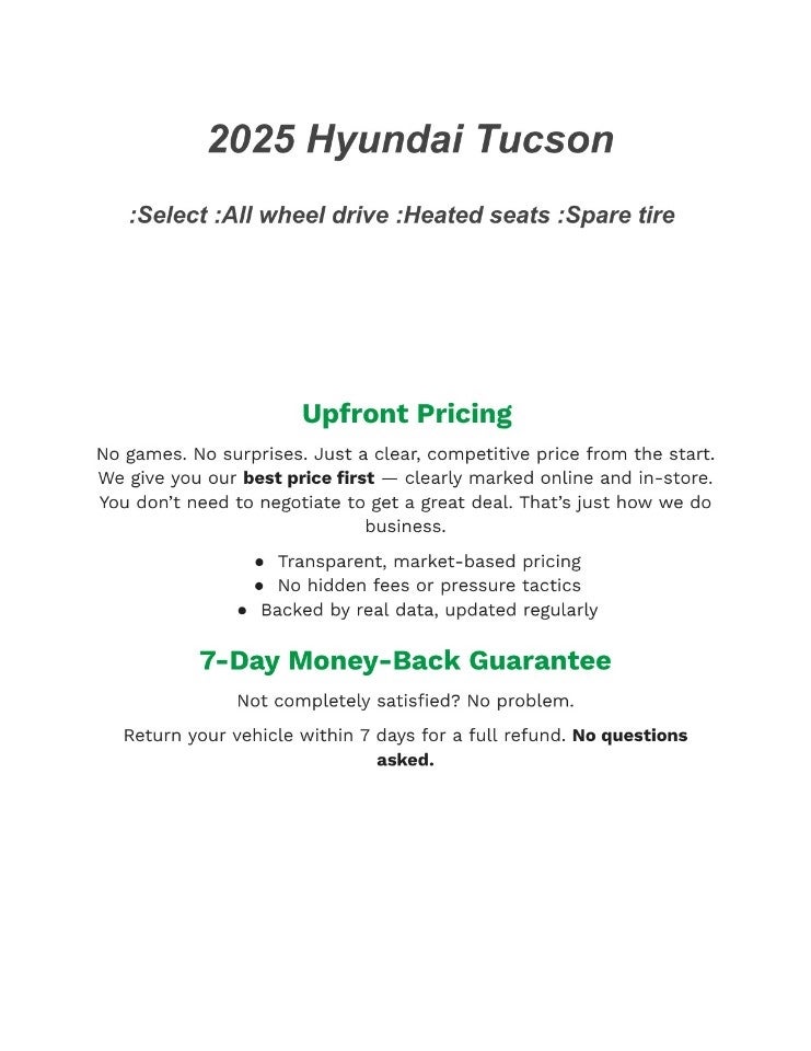 2025 Hyundai TUCSON SEL AWD