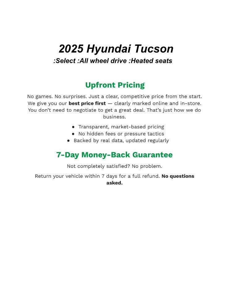 2025 Hyundai TUCSON SEL AWD