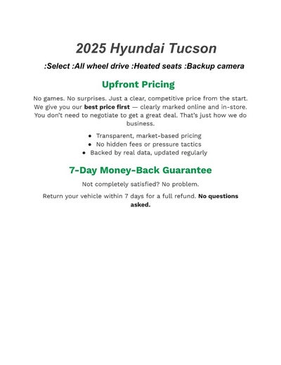 2025 Hyundai TUCSON SEL AWD
