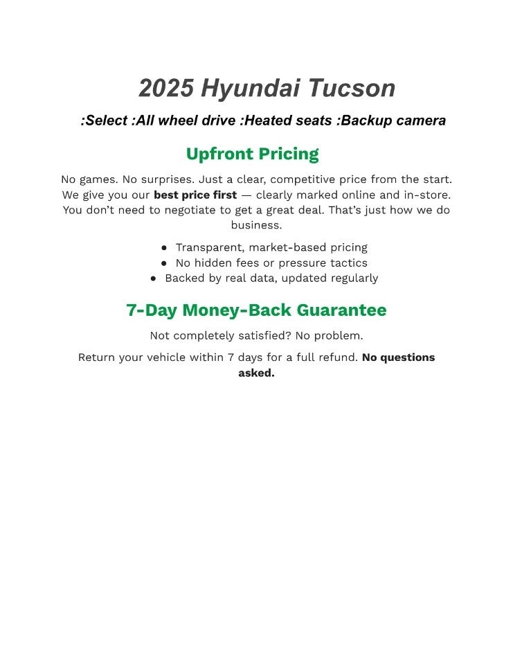 2025 Hyundai TUCSON SEL AWD