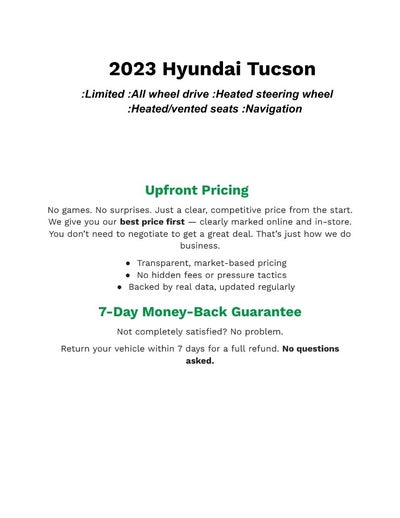 2023 Hyundai TUCSON Limited AWD