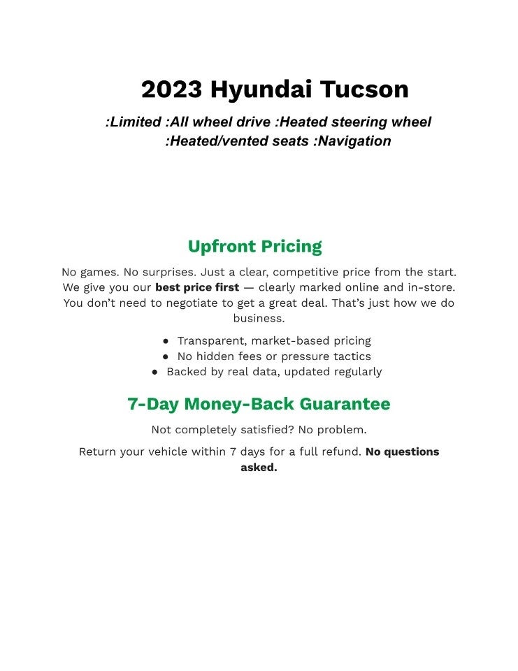 2023 Hyundai TUCSON Limited AWD