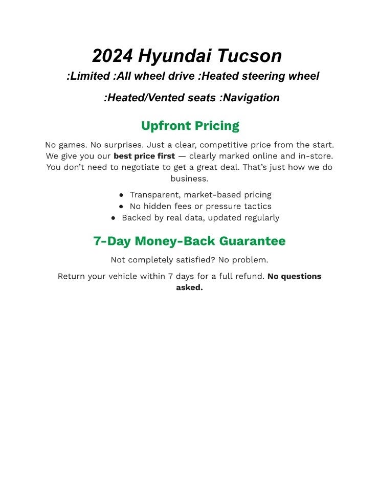 2024 Hyundai TUCSON Limited AWD