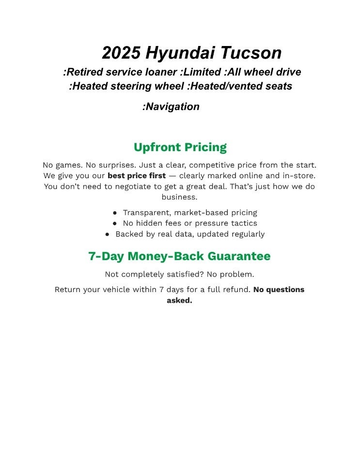 2025 Hyundai TUCSON Limited AWD