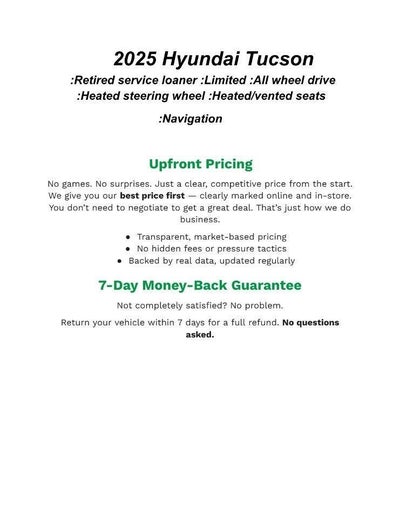2025 Hyundai TUCSON Limited AWD