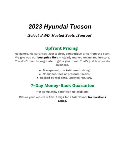 2023 Hyundai TUCSON SEL AWD