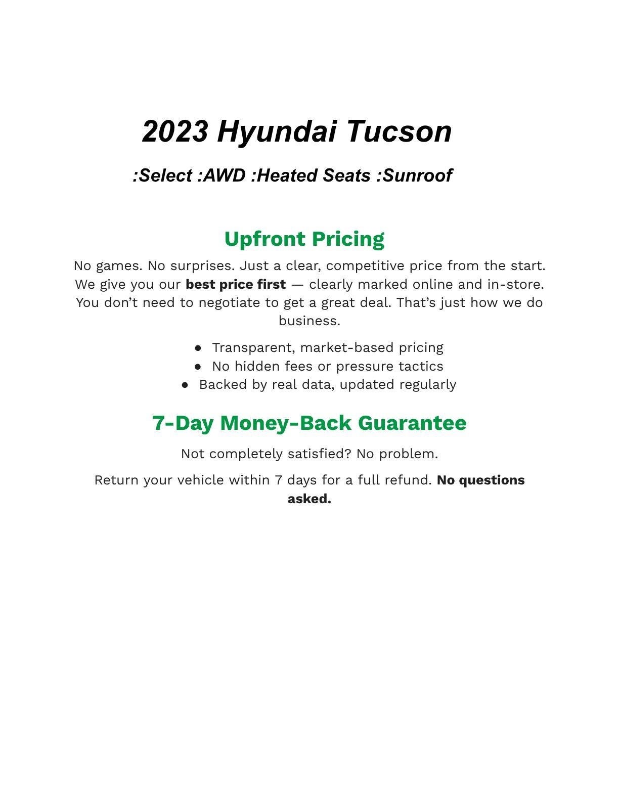 2023 Hyundai TUCSON SEL AWD