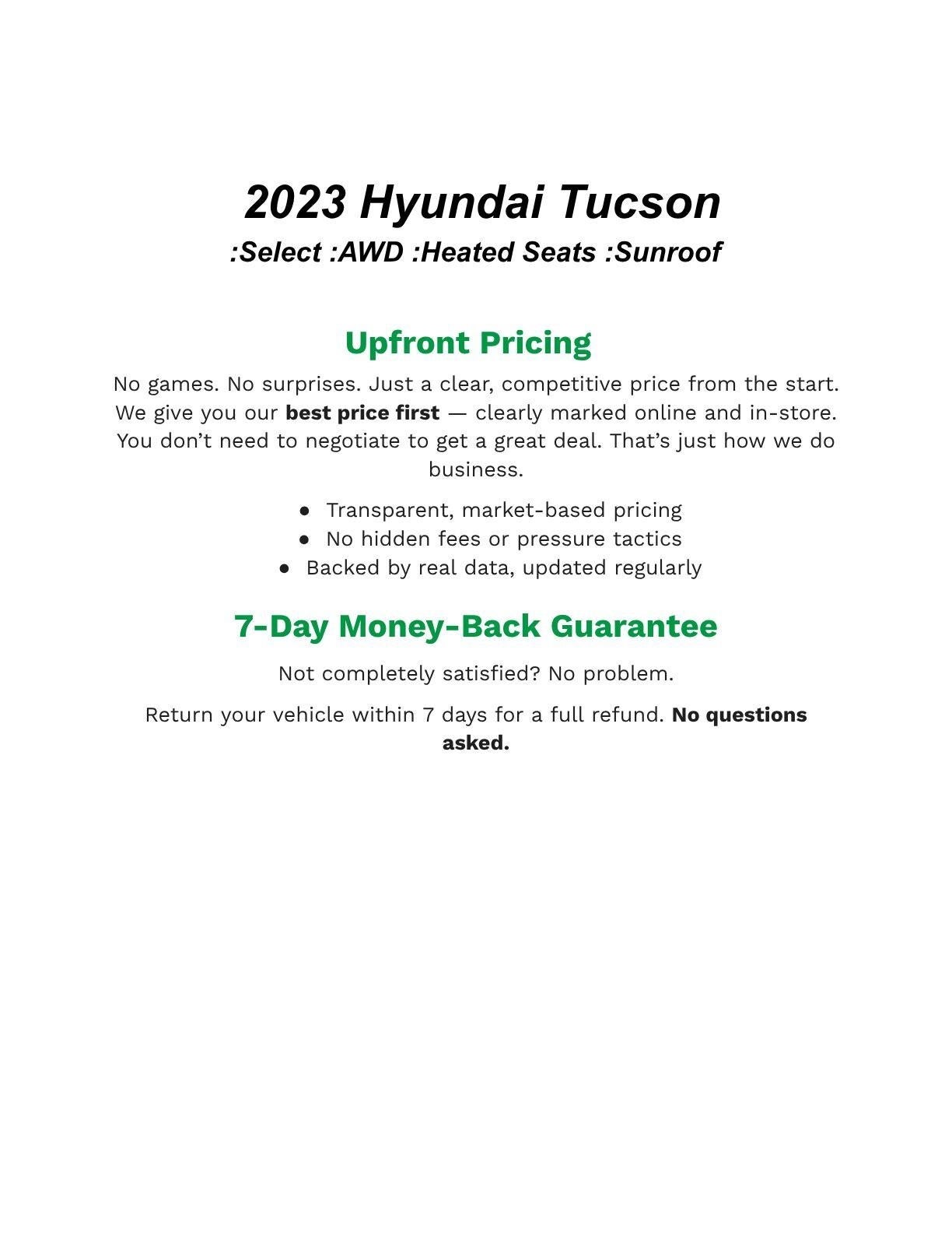 2023 Hyundai TUCSON SEL AWD
