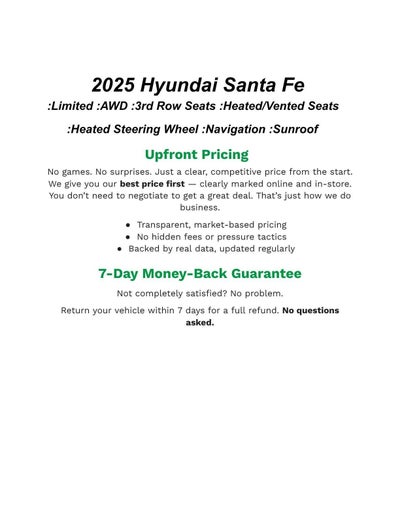 2025 Hyundai SANTA FE Limited AWD