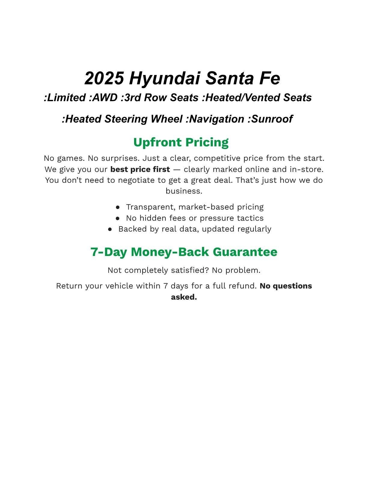 2025 Hyundai SANTA FE Limited AWD