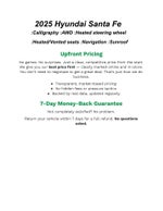 2025 Hyundai SANTA FE Calligraphy AWD