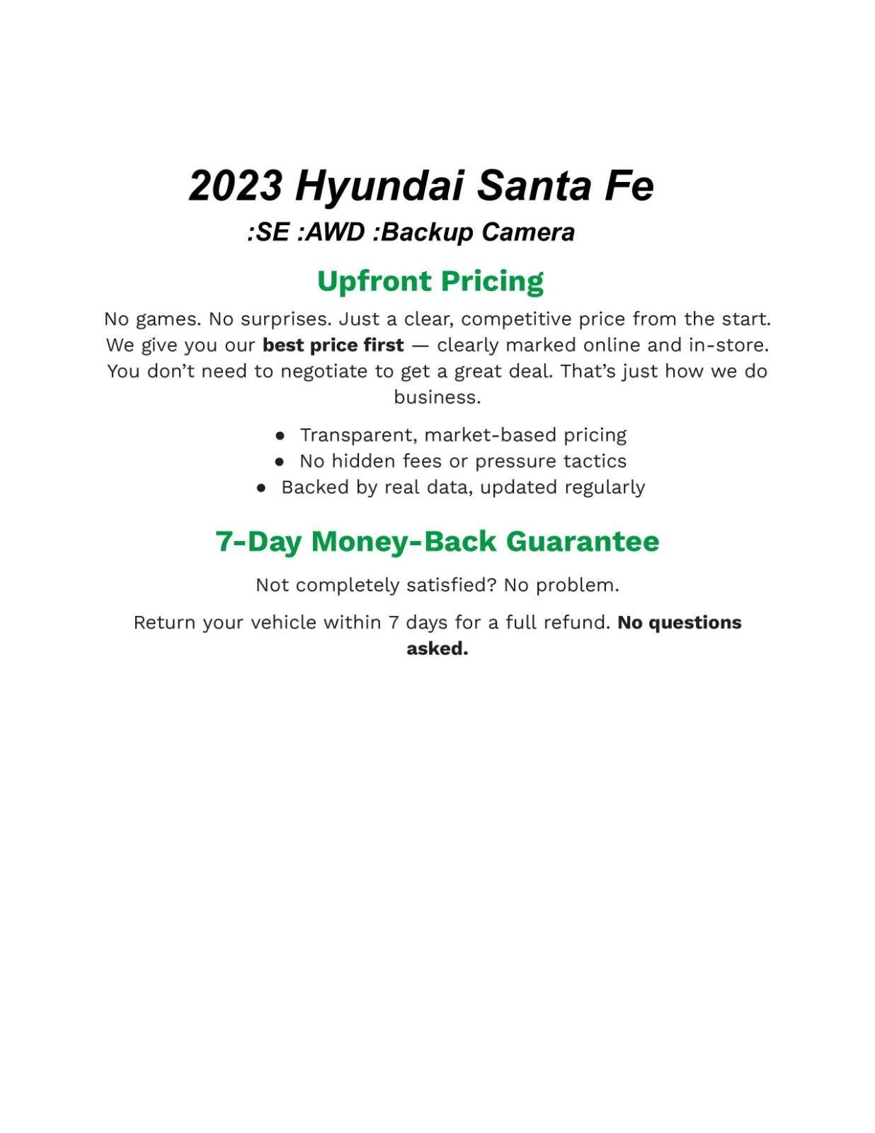 2023 Hyundai SANTA FE SE AWD