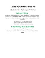 2019 Hyundai SANTA FE SE 2.4L Auto AWD