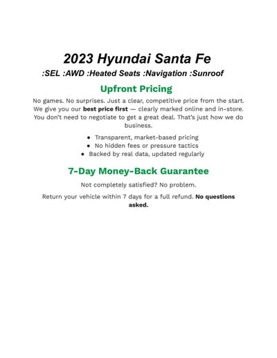 2023 Hyundai SANTA FE SEL AWD