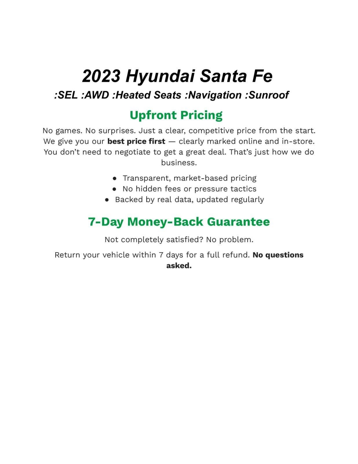 2023 Hyundai SANTA FE SEL AWD