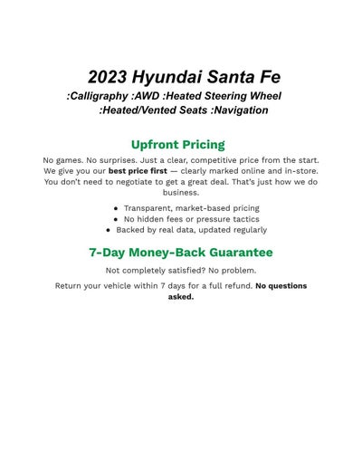 2023 Hyundai SANTA FE Calligraphy AWD