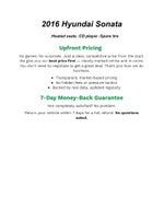 2016 Hyundai SONATA 4DR CAR