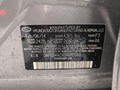 2014 Hyundai SONATA 4Dr Sdn 2.4L Auto GLS