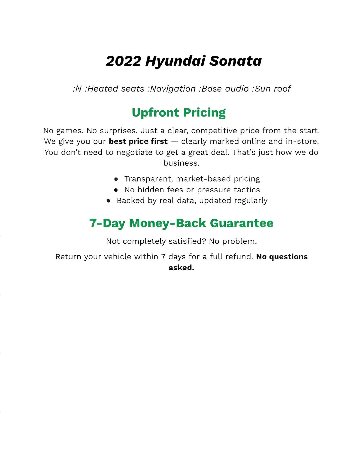 2022 Hyundai SONATA SEDAN