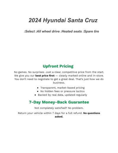 2024 Hyundai SANTA CRUZ SEL AWD