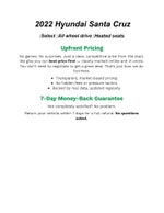 2022 Hyundai SANTA CRUZ SEL AWD