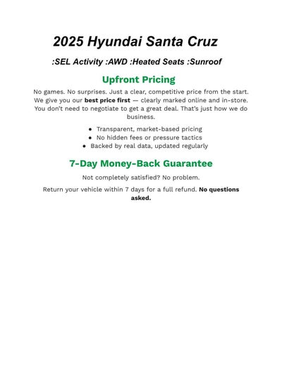 2025 Hyundai SANTA CRUZ SEL Activity AWD