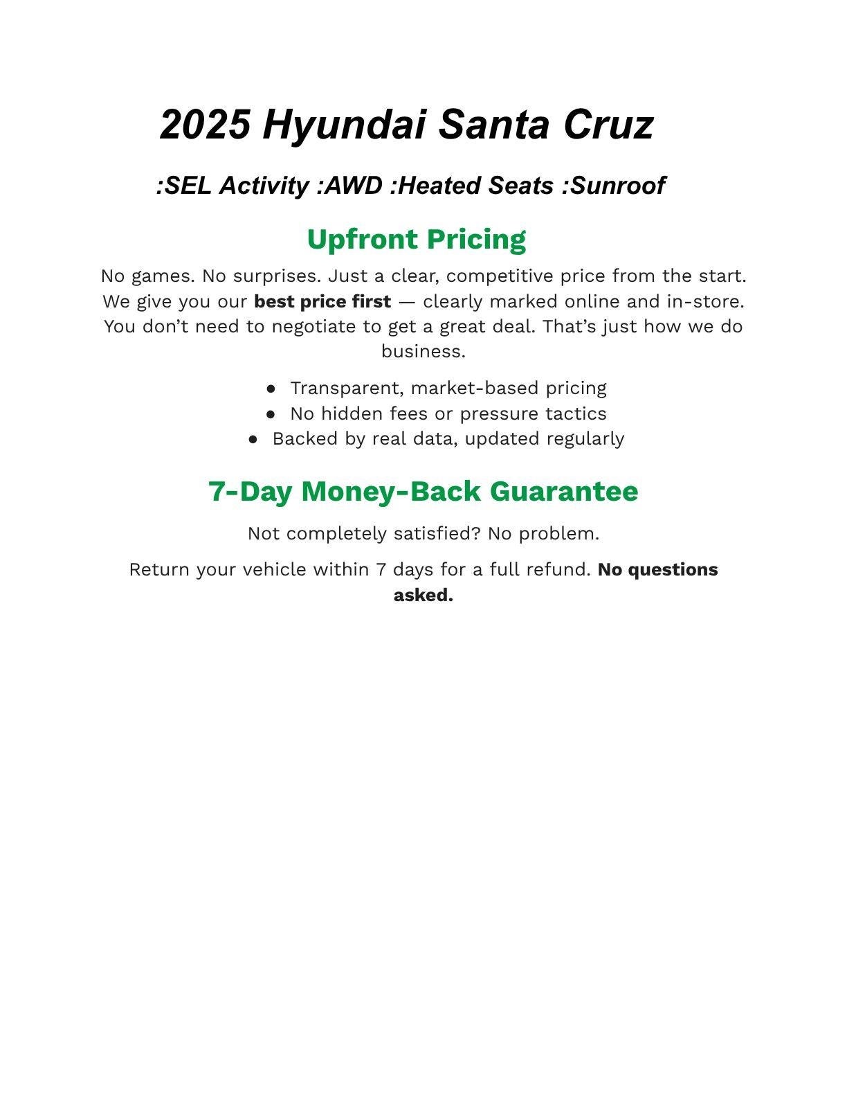 2025 Hyundai SANTA CRUZ SEL Activity AWD